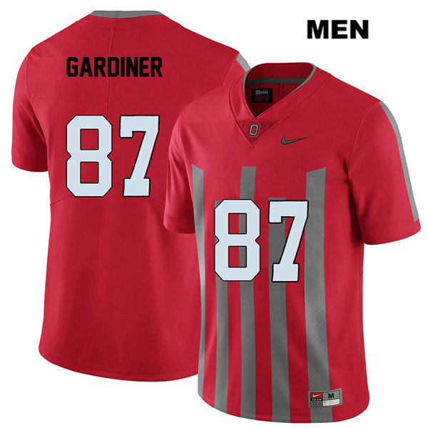 Ohio State Buckeyes Men's Ellijah Gardiner #87 Red Authentic Nike Elite College NCAA Stitched Football Jersey SM19R66EZ